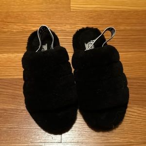 Ugg platform slippers. Worn twice, in almost brand new condition